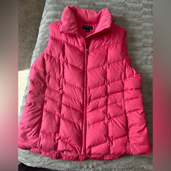 LANSโS END padded vest with goose feather used as a new strong pink, size L - Picture 7 of 13
